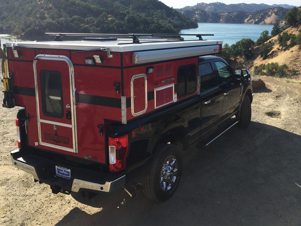 Red Fire Fighter Edition Four Wheel Pop Up Camper
