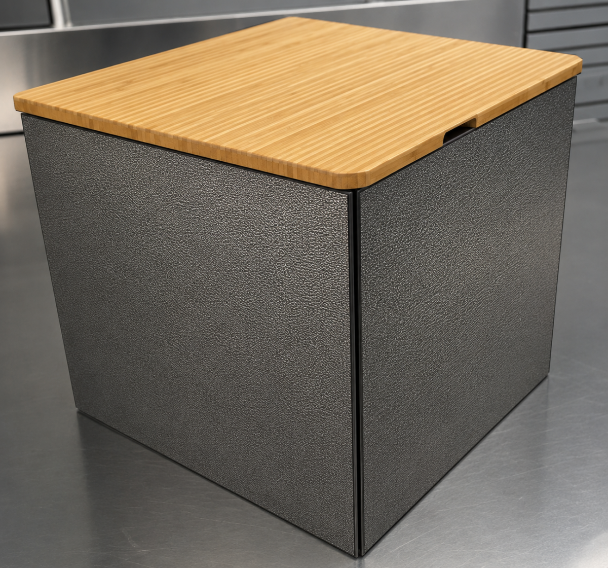 Maple Cabinet with Black Oxide Countertop