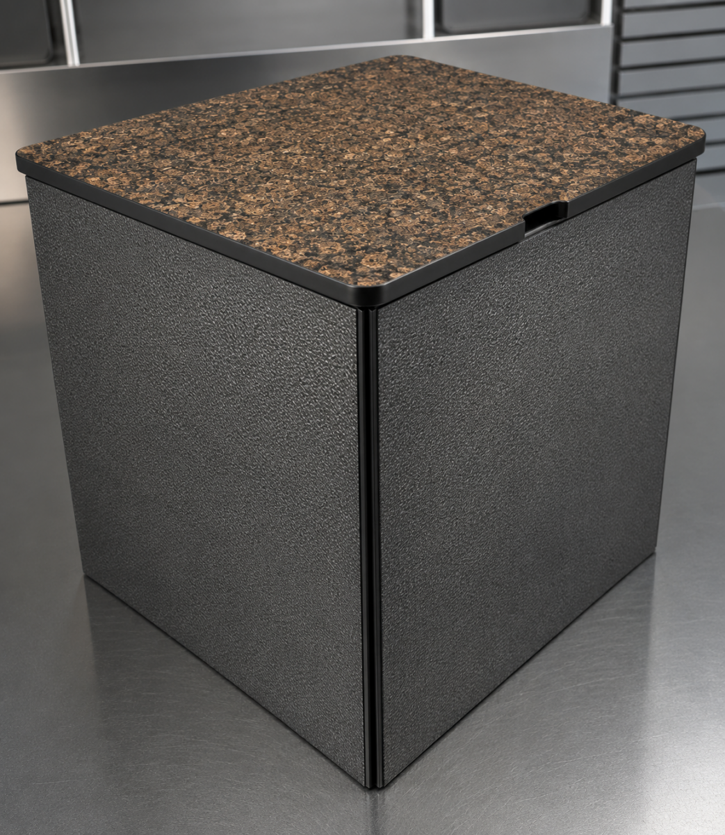 Maple Cabinet with Black Oxide Countertop