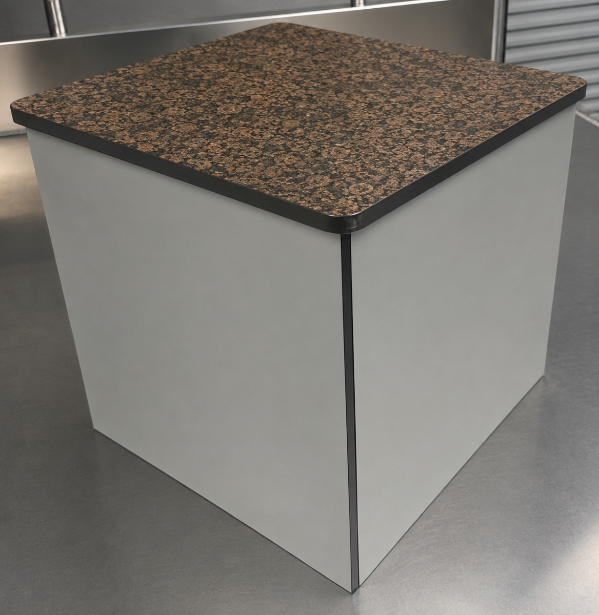Maple Cabinet with Black Oxide Countertop