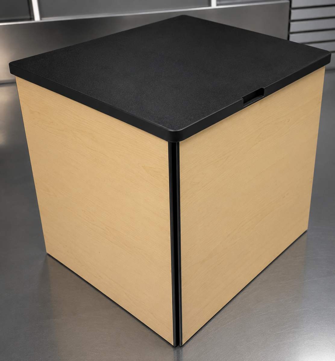 Maple Cabinet with Black Oxide Countertop