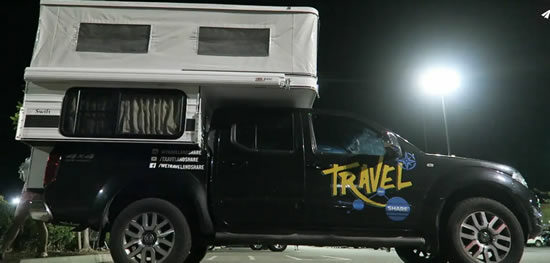 Four Wheel Pop-up Truck Camper (Swift Model) “TravelandShare” Romulo & Mirella