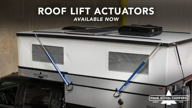Electric Roof Lift System (only available on new full sized & flatbed models)